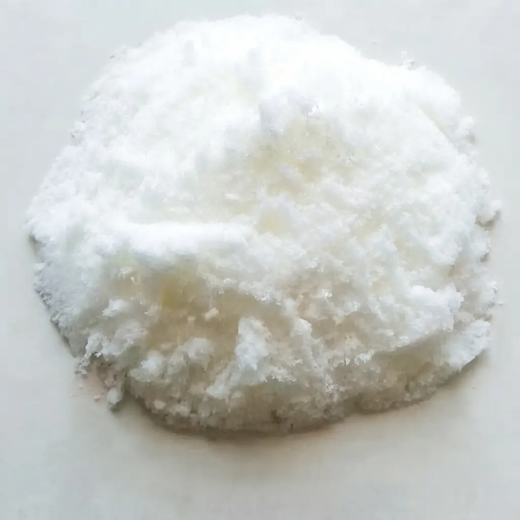 Superior grade sodium nitrite powder close-up